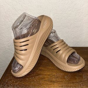 KUAILU Slip On Slide Recovery Chunky Platform Sandal Shoes